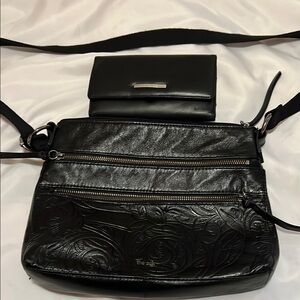 The Sak Black Crossbody Bag with Textured Leather, Kenneth Cole Wallet